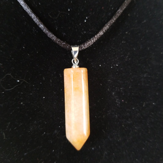 Orange aventurine point necklace