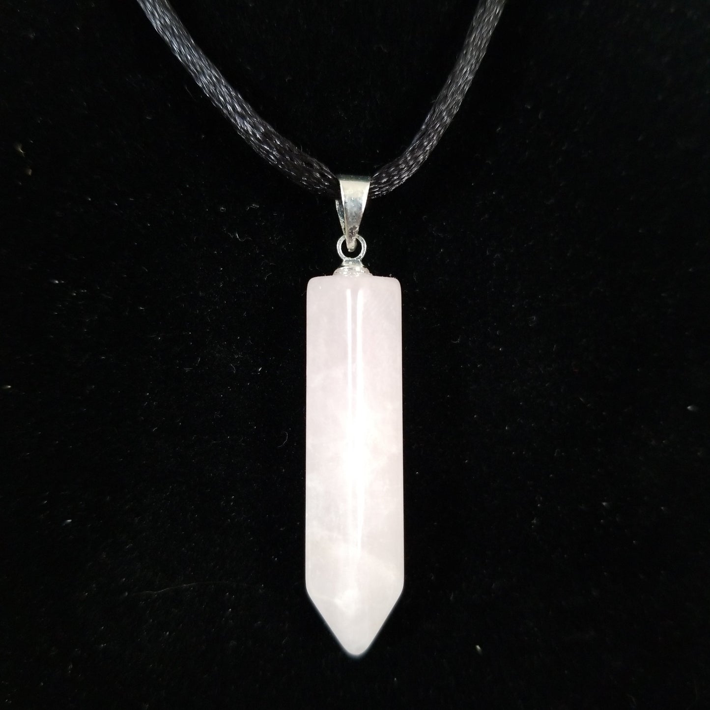 Milky quartz point necklace