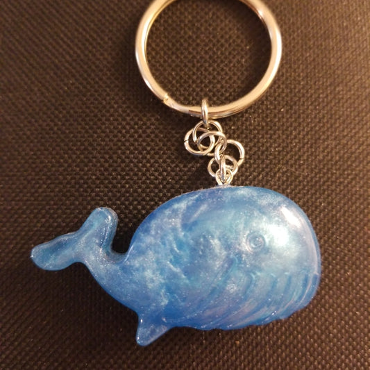 Blue whale keychain