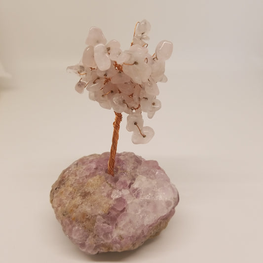 Rose quartz lucky tree #40